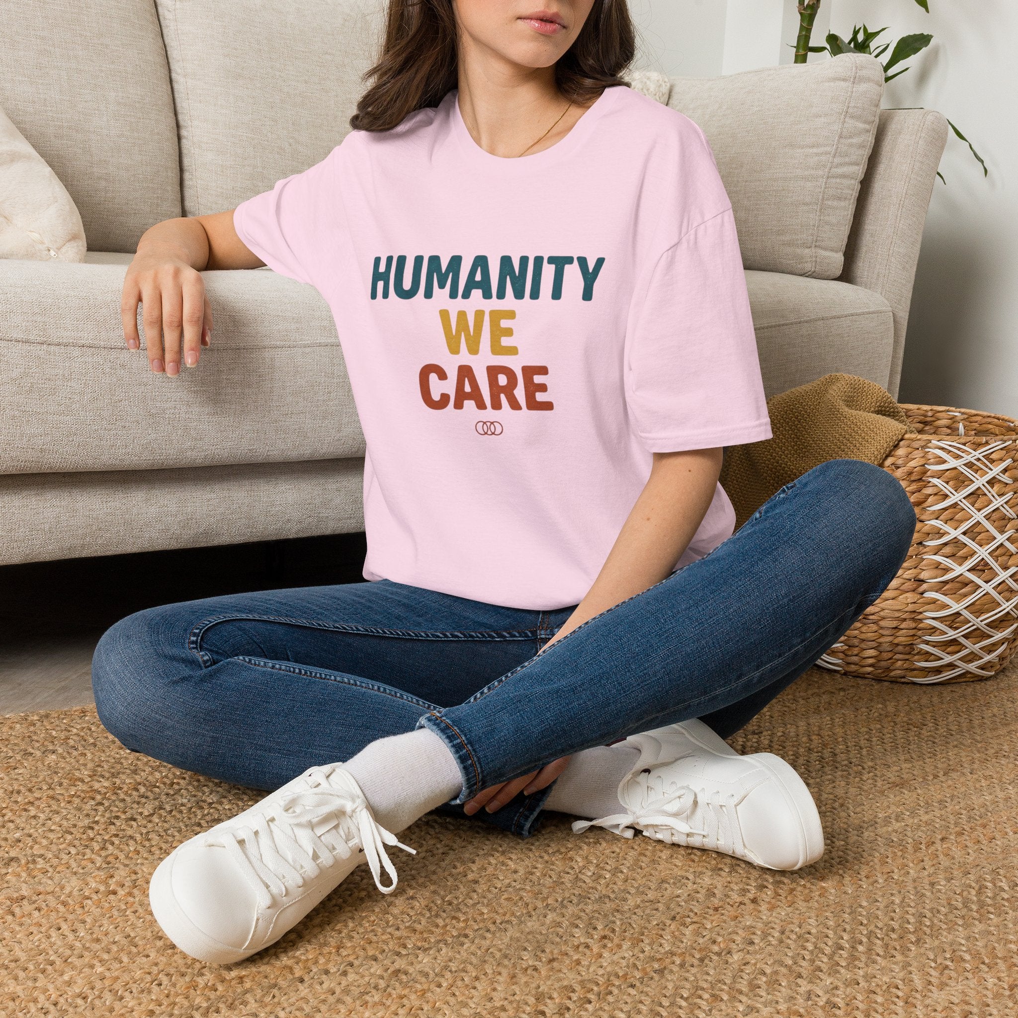 Humanity We Care - Text T-Shirt
