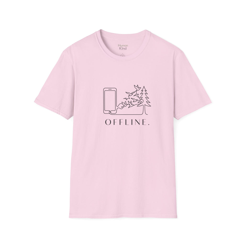 Offline Phones Trees Minimal T-Shirt