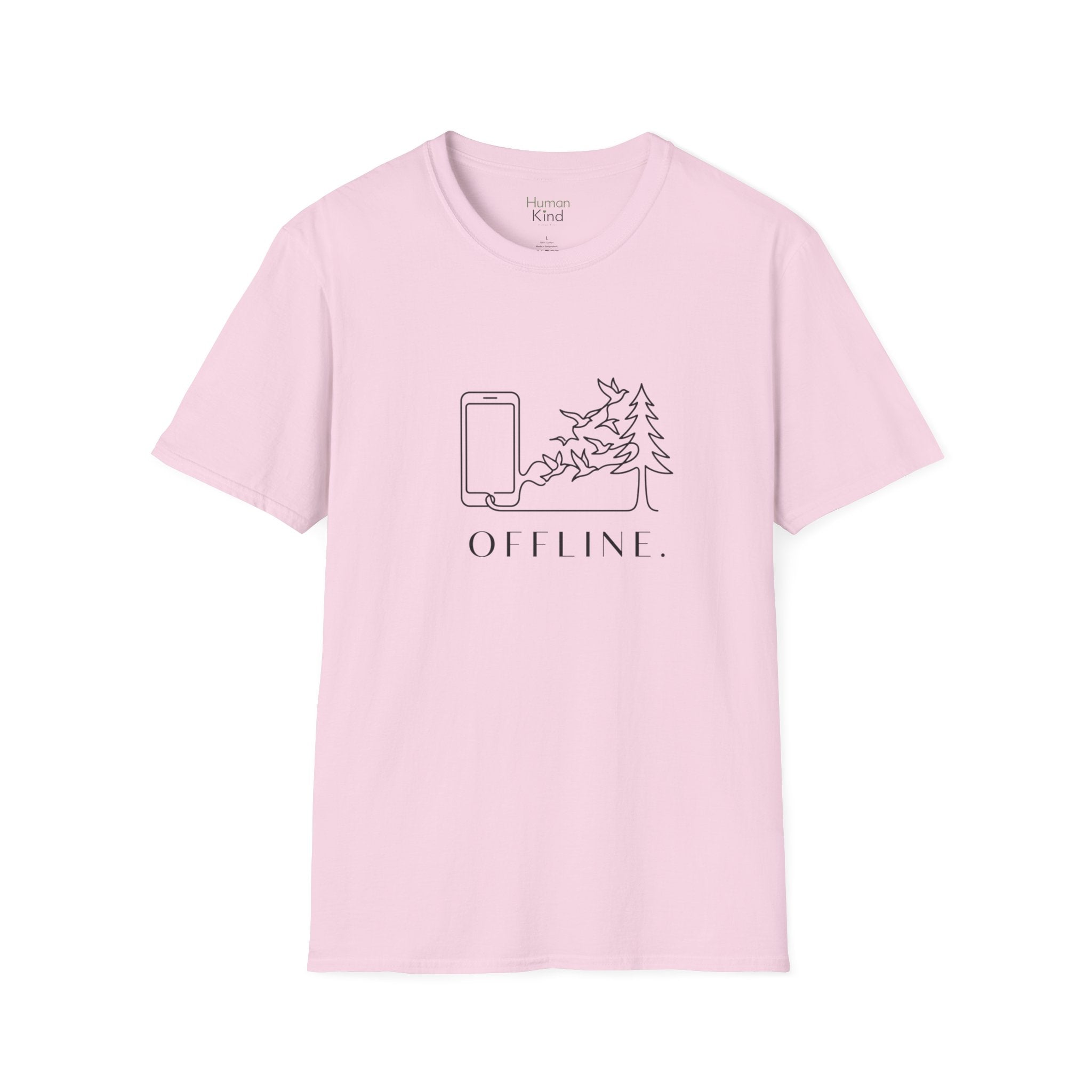 Offline Phones Trees Minimal T-Shirt