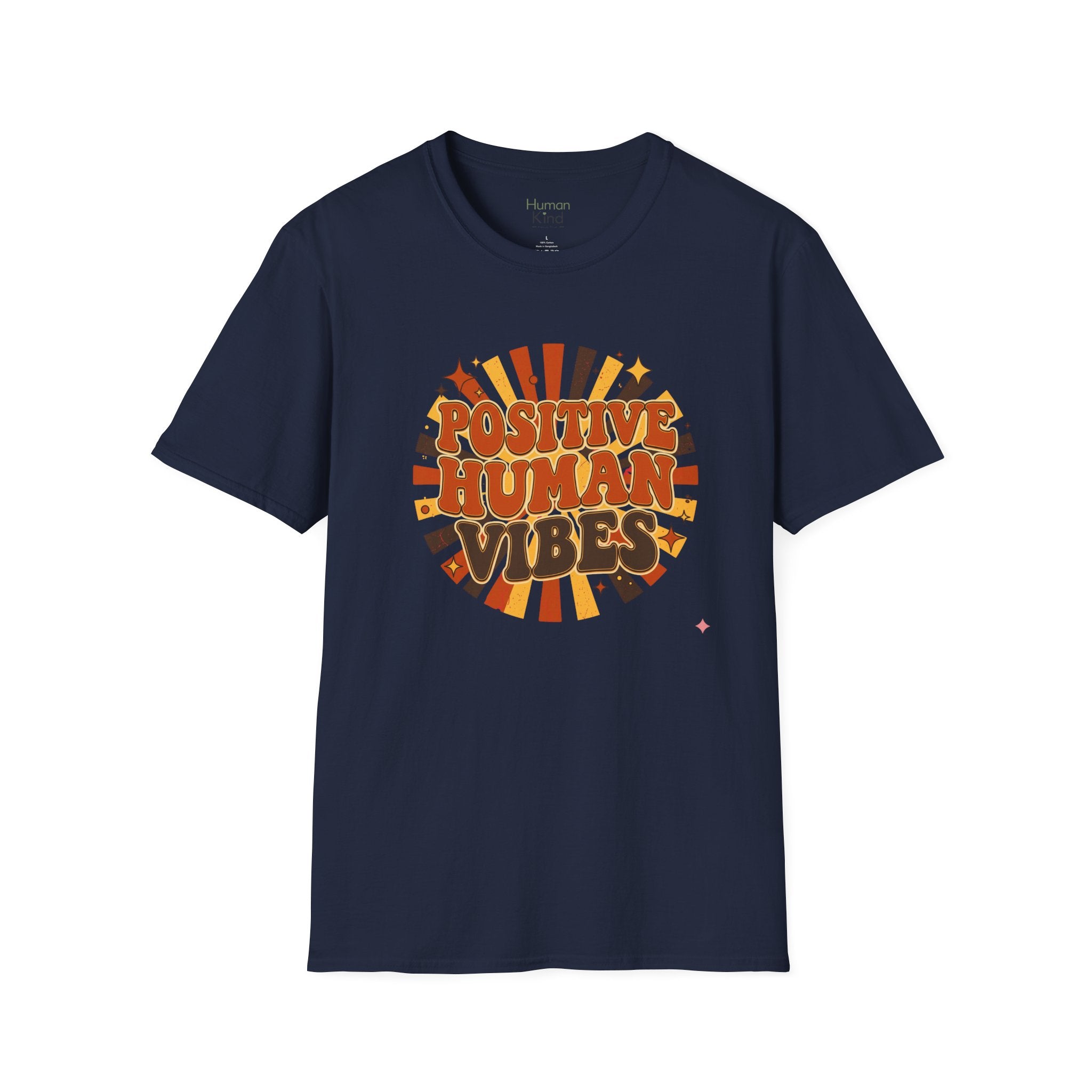 Positive Human Vibes Retro T-Shirt