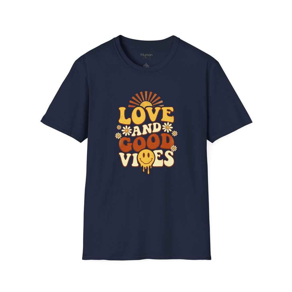 Love and Good Vibes Retro T-Shirt