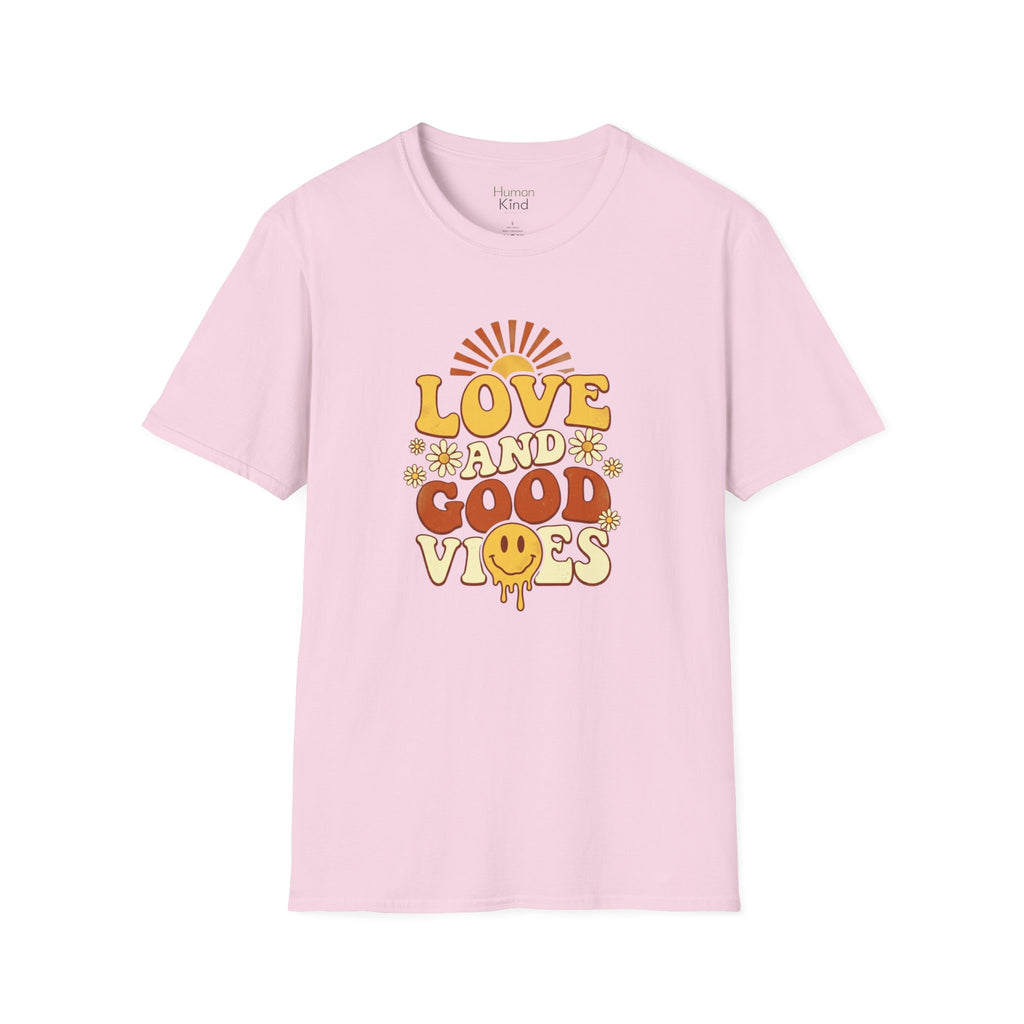 Love and Good Vibes Retro T-Shirt