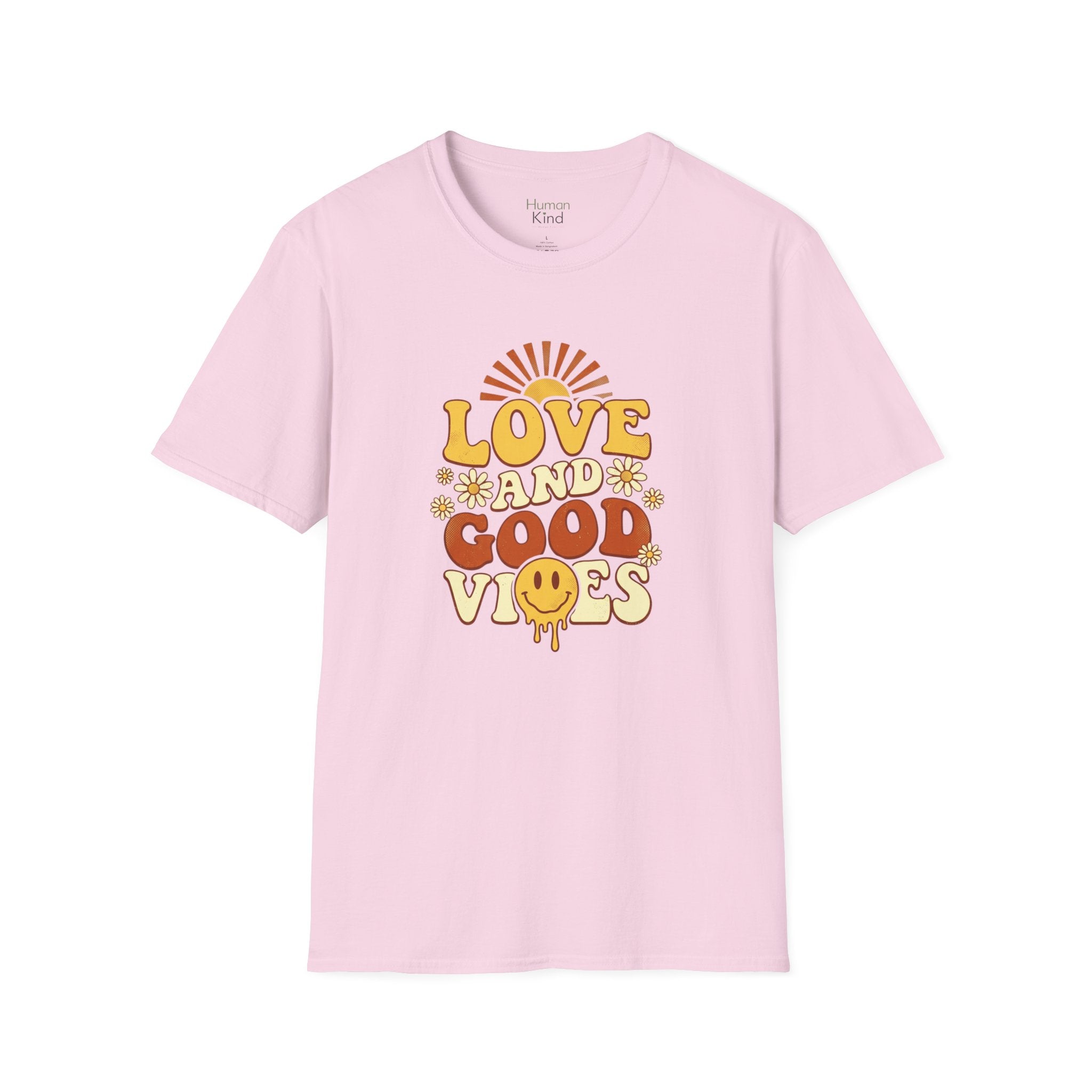 Love and Good Vibes Retro T-Shirt