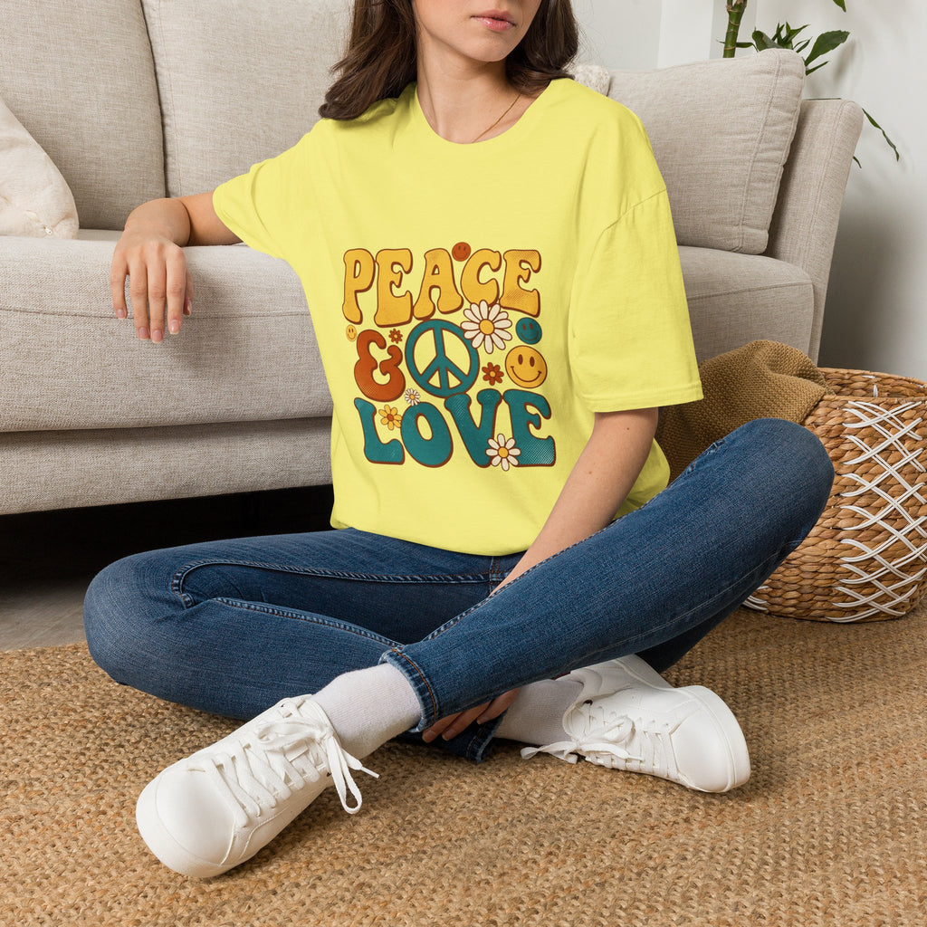 Peace & Love Retro T-Shirt