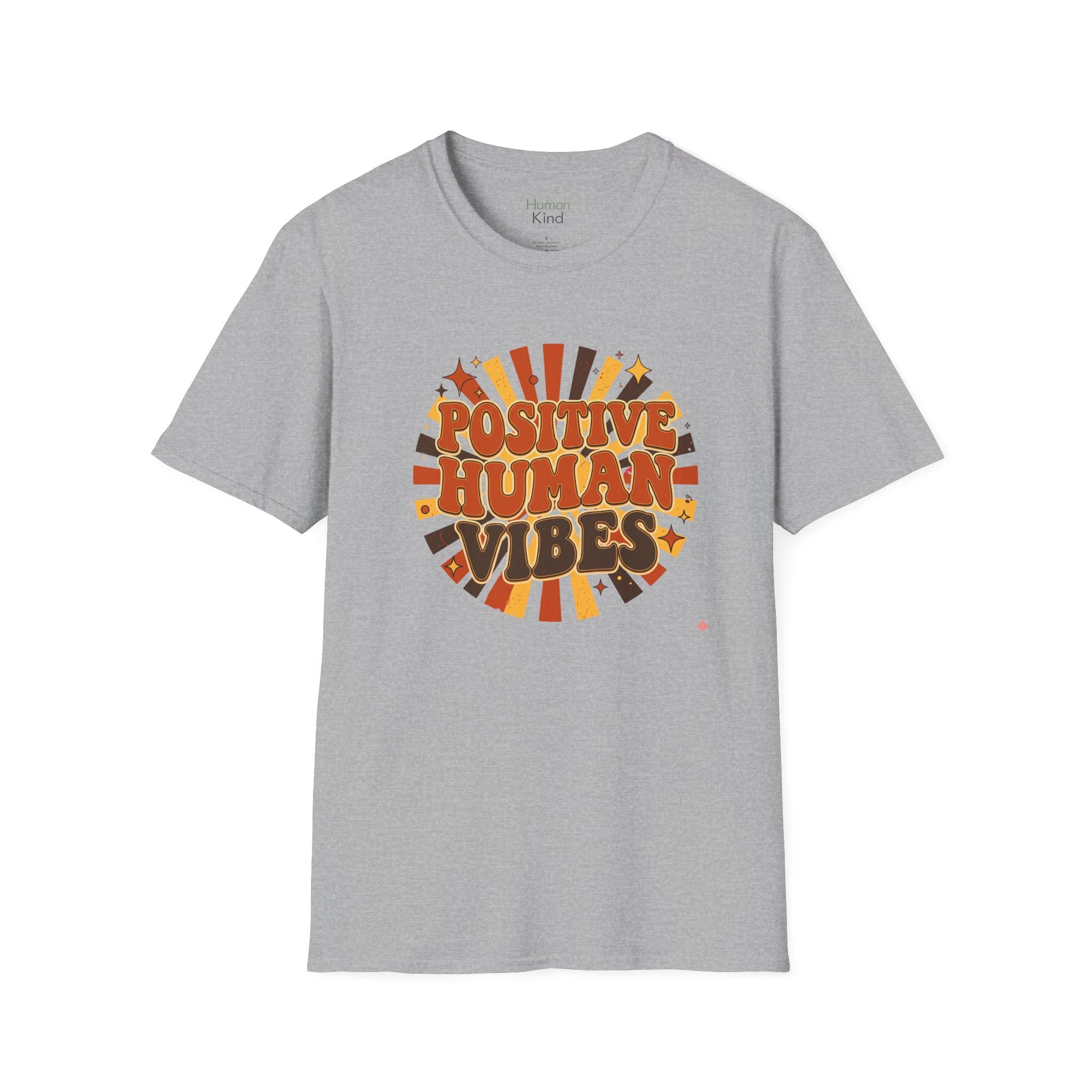 Positive Human Vibes Retro T-Shirt