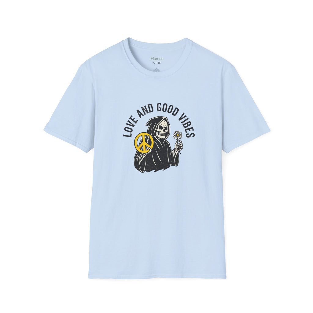 Love and Good Vibes Skull T-Shirt