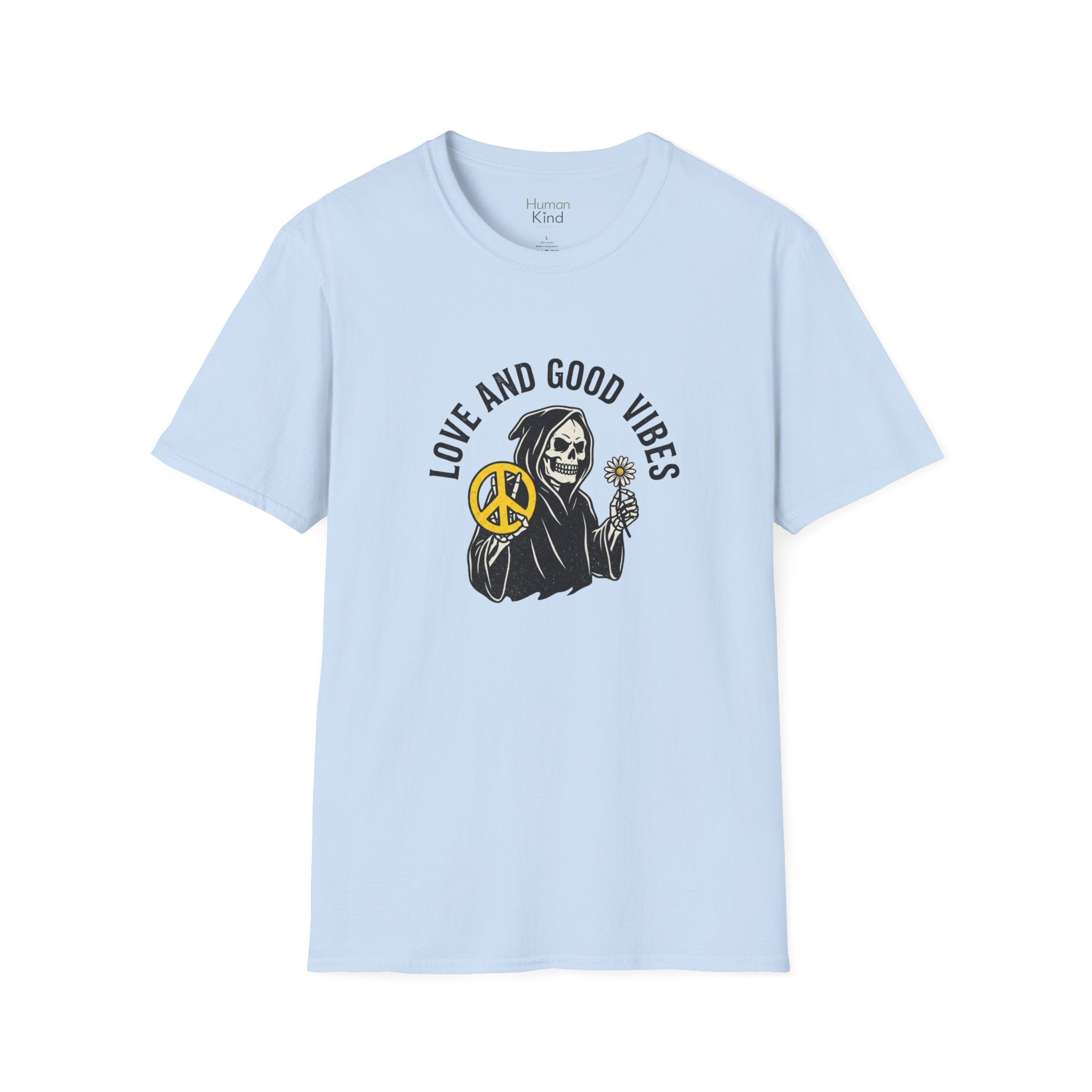 Love and Good Vibes Skull T-Shirt