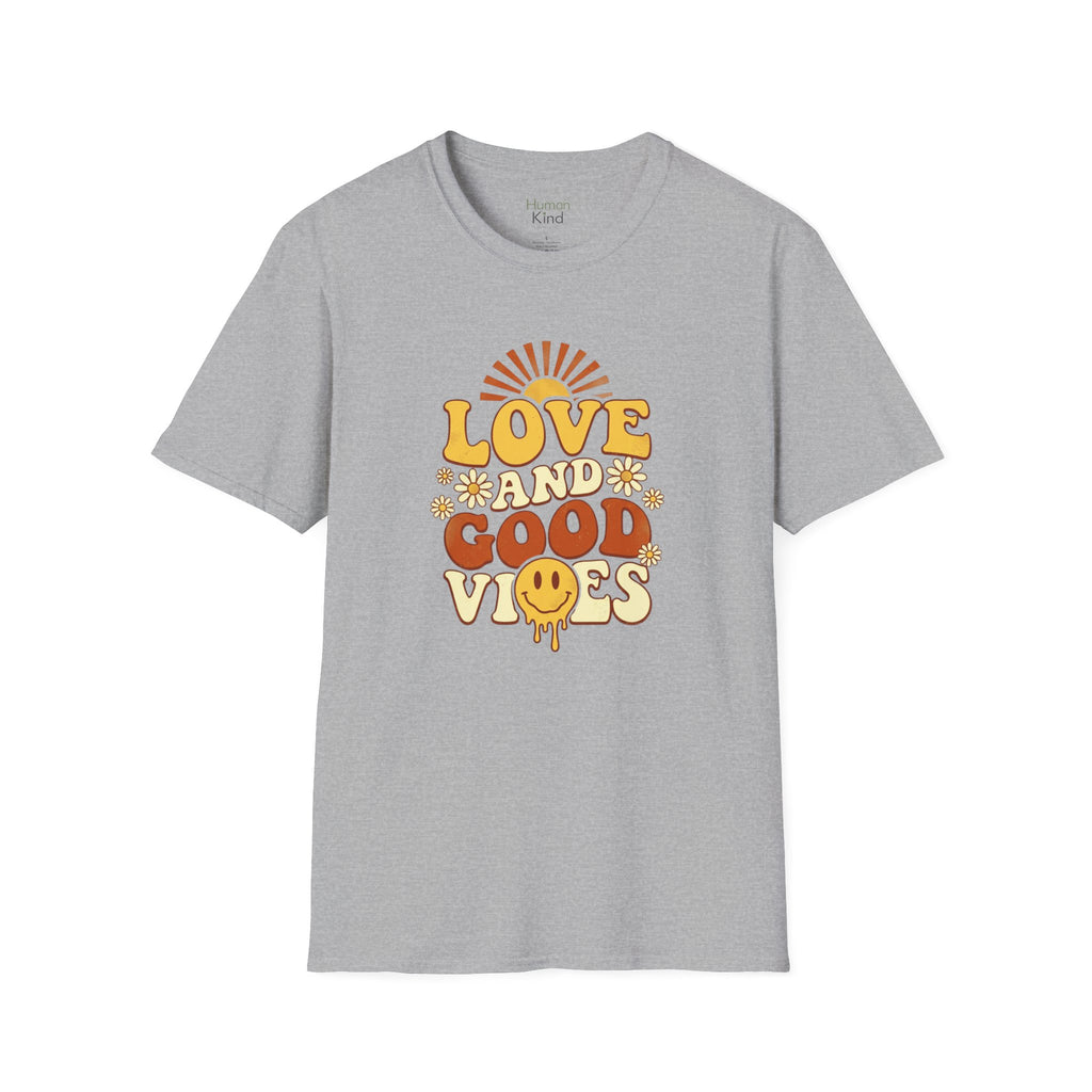 Love and Good Vibes Retro T-Shirt