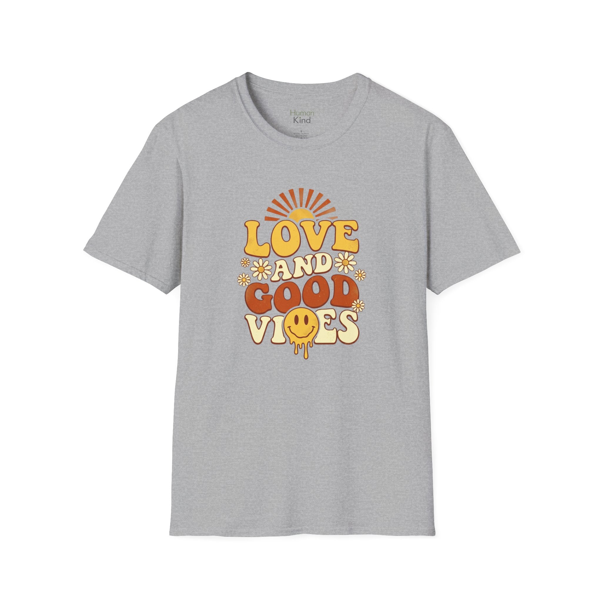 Love and Good Vibes Retro T-Shirt