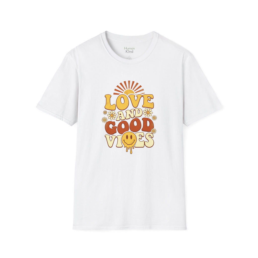 Love and Good Vibes Retro T-Shirt
