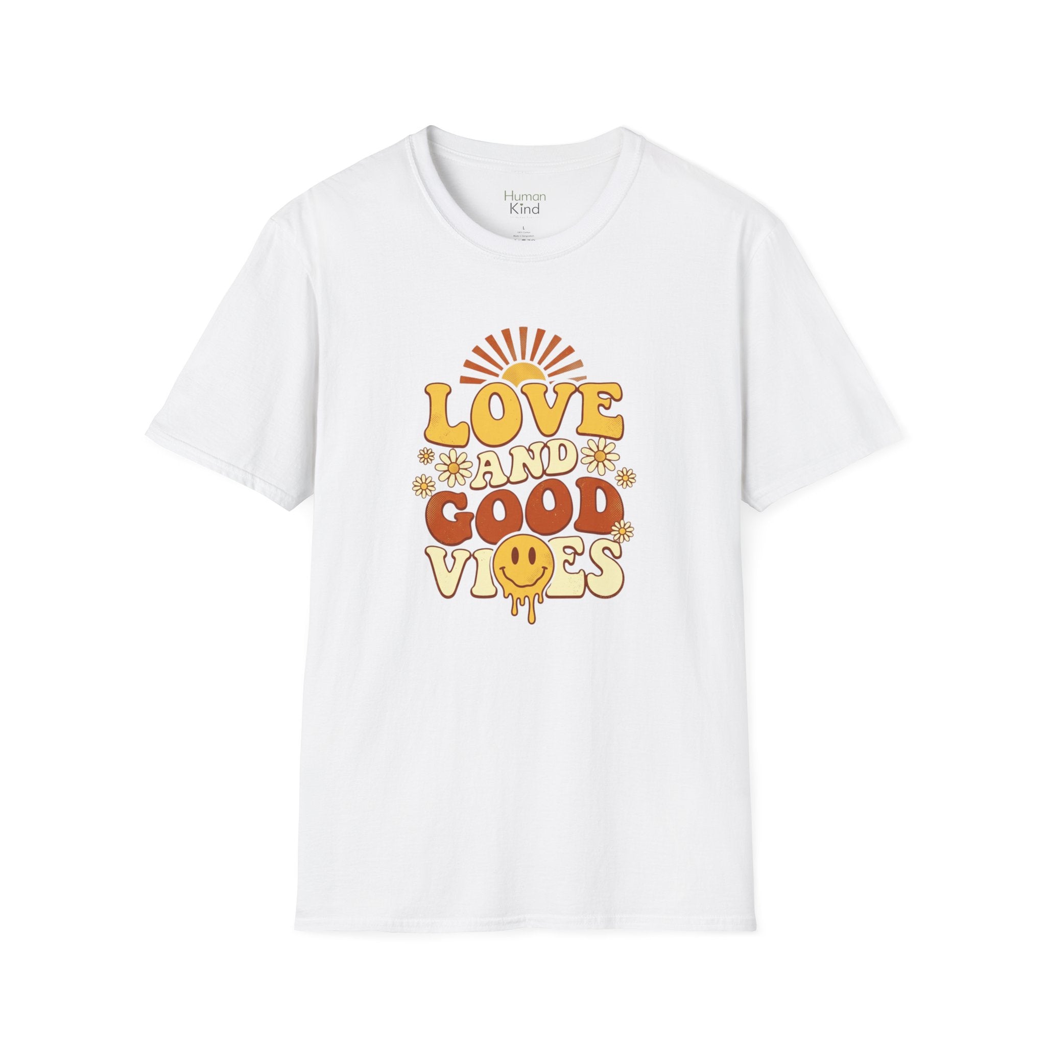 Love and Good Vibes Retro T-Shirt