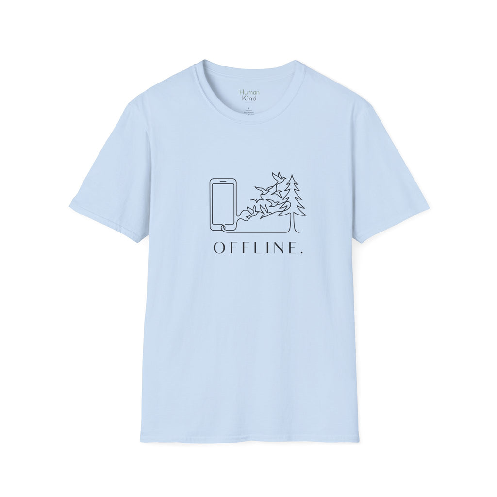 Offline Phones Trees Minimal T-Shirt