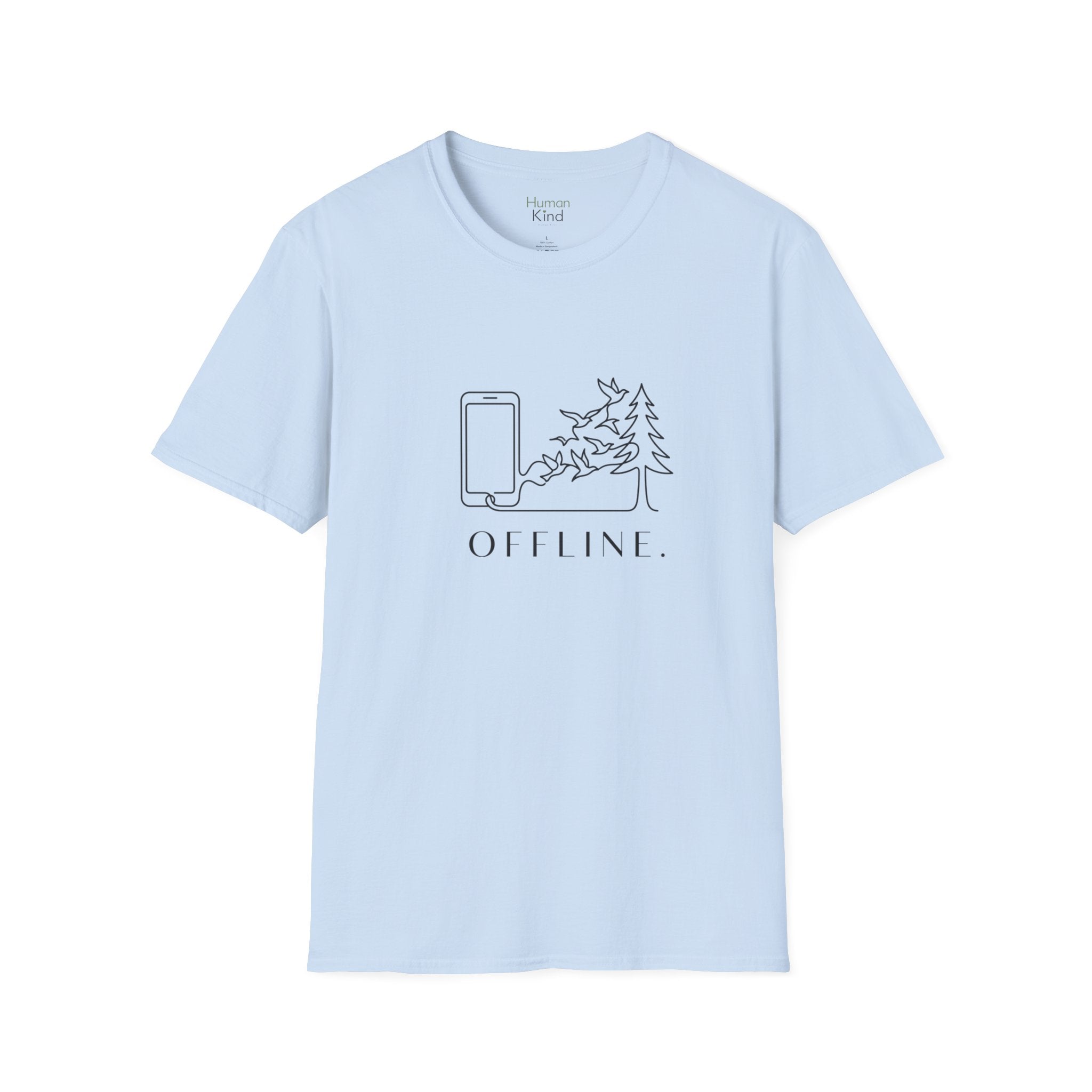 Offline Phones Trees Minimal T-Shirt