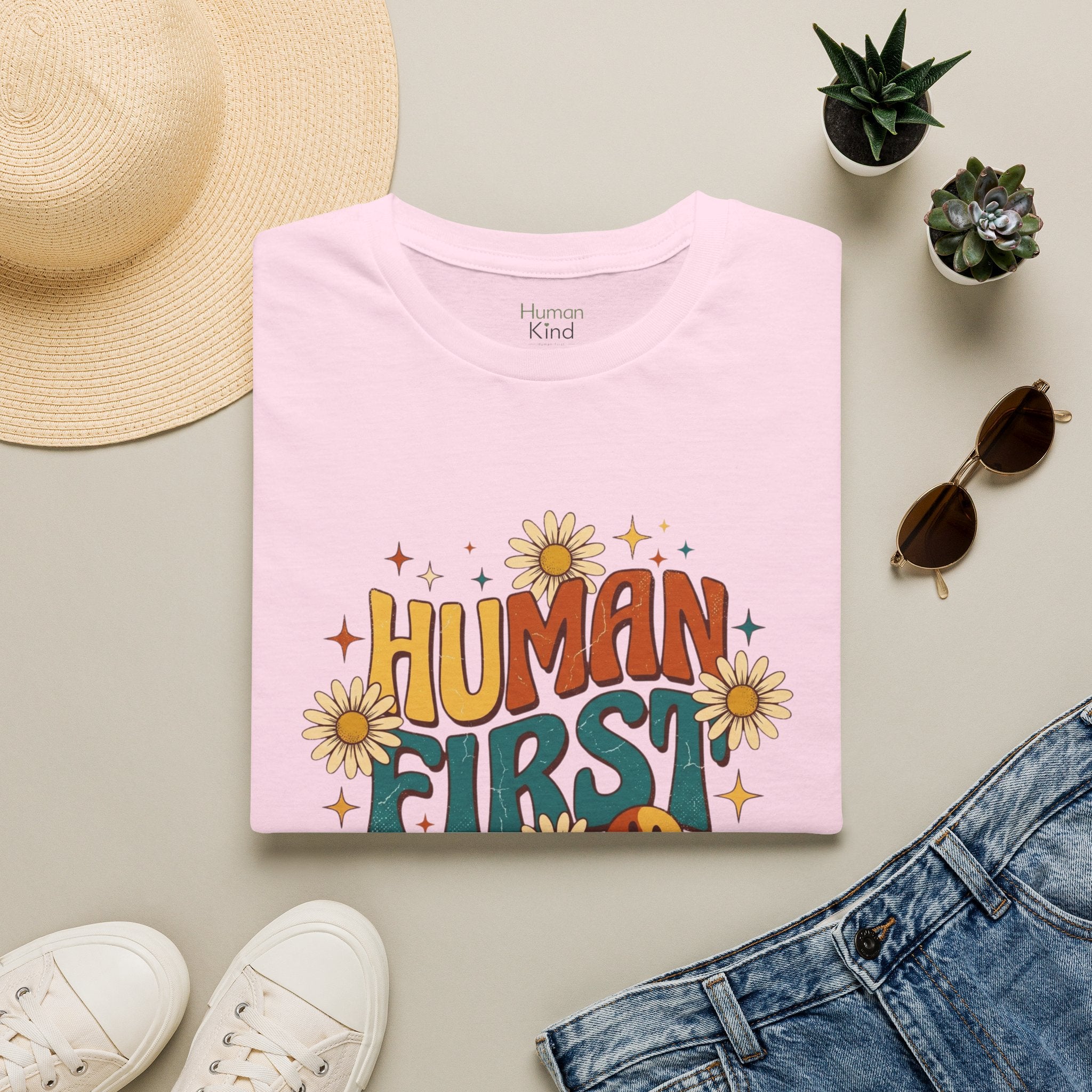 Human First Retro T-Shirt
