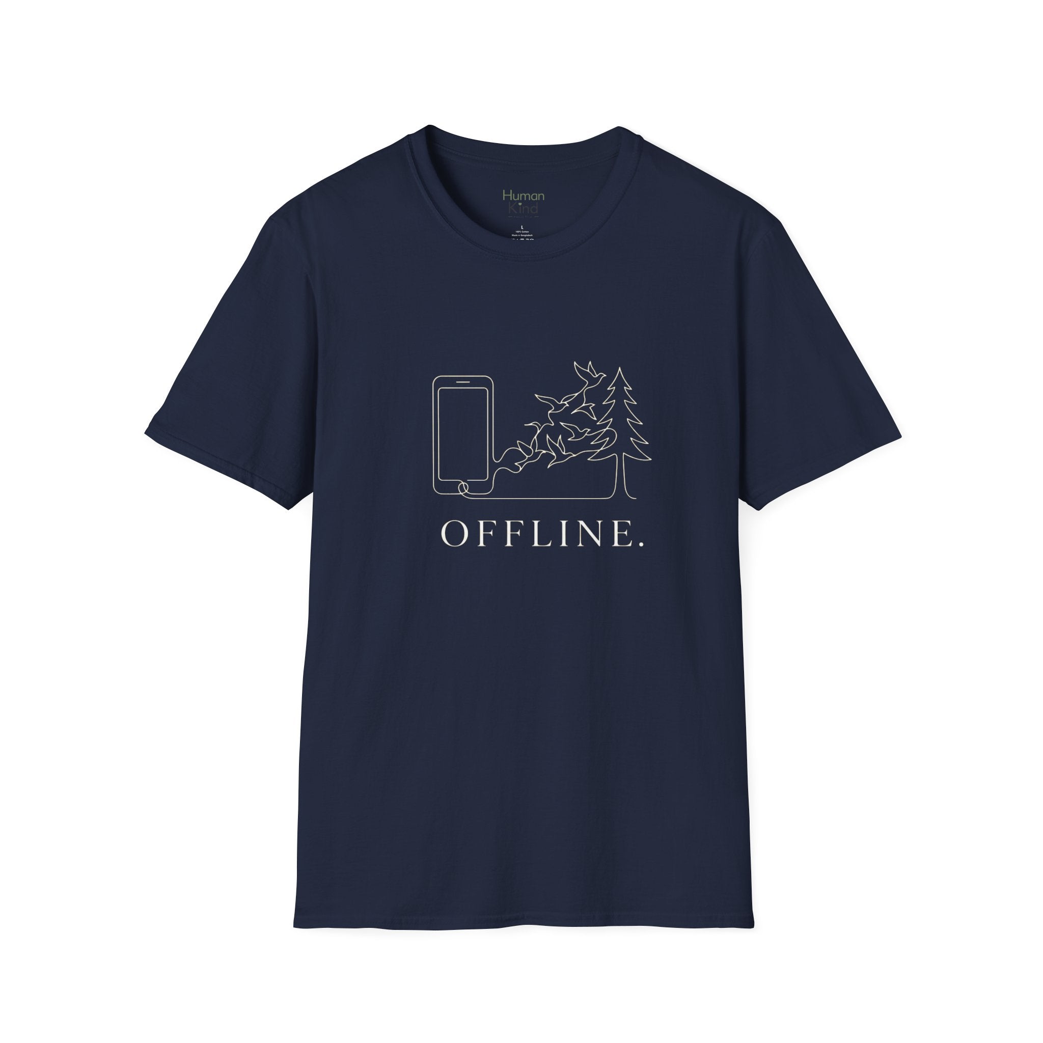 Offline Phones Trees Minimal T-Shirt