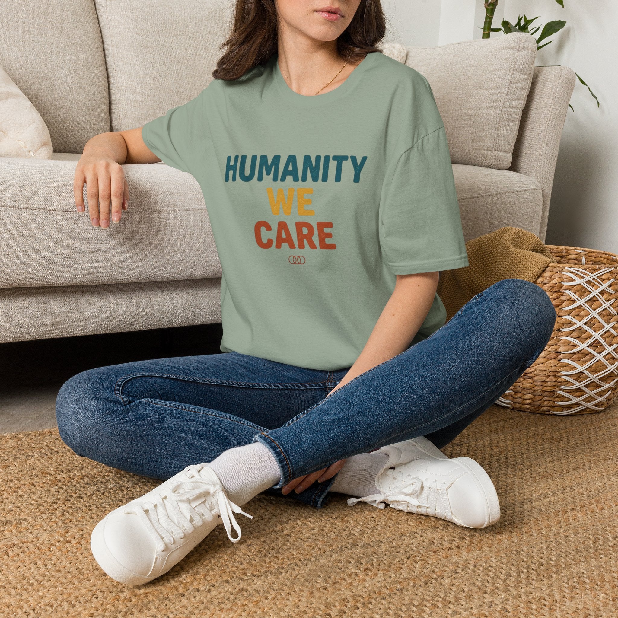 Humanity We Care - Text T-Shirt