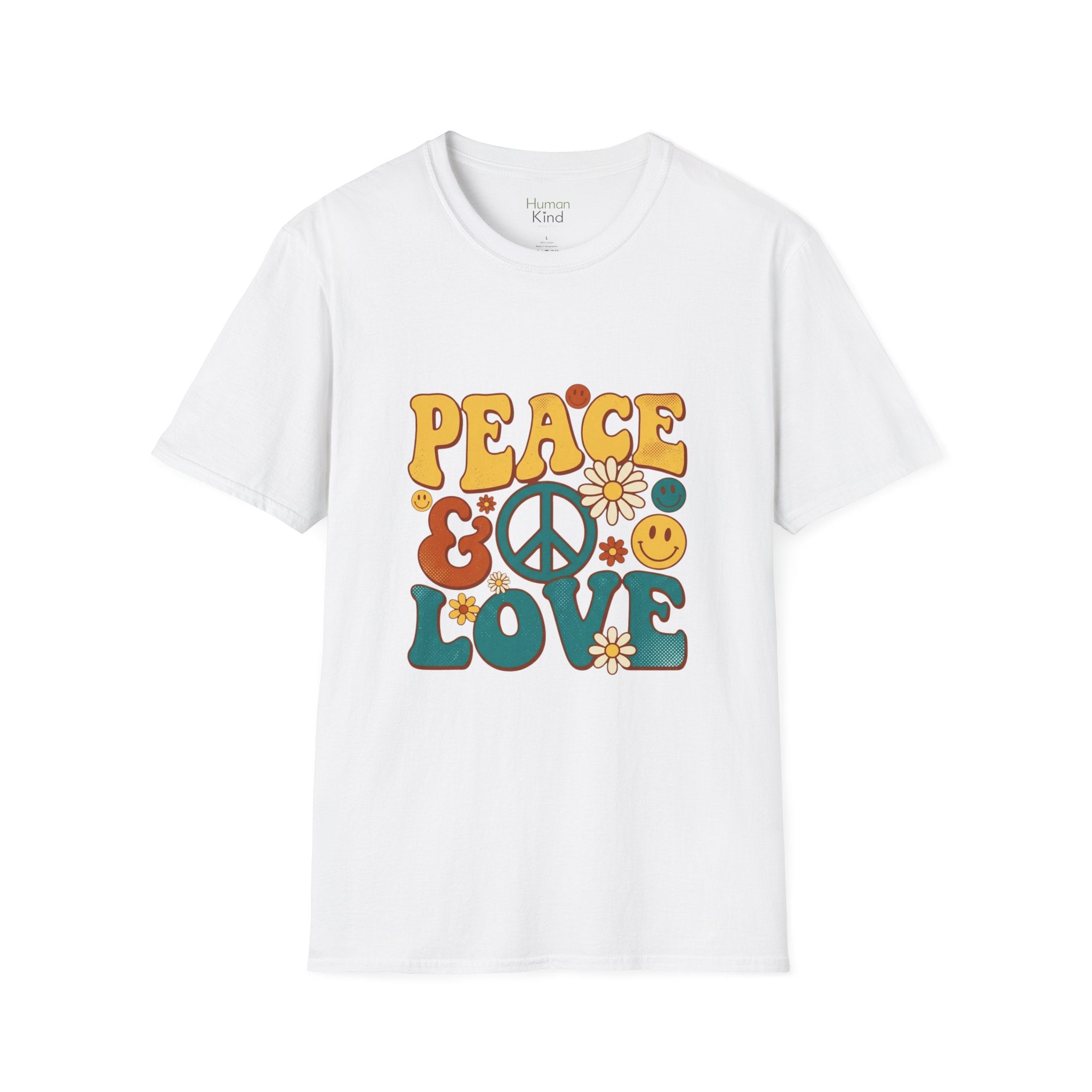 Peace & Love Retro T-Shirt