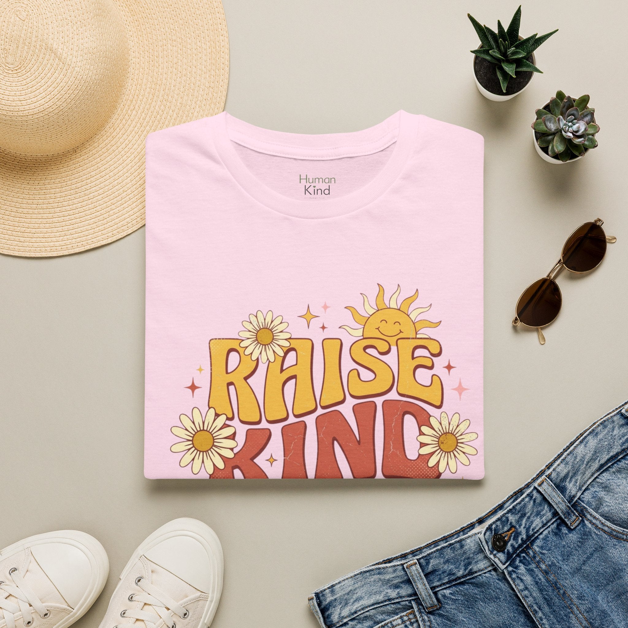 Raise Kind Humans Retro T-Shirt