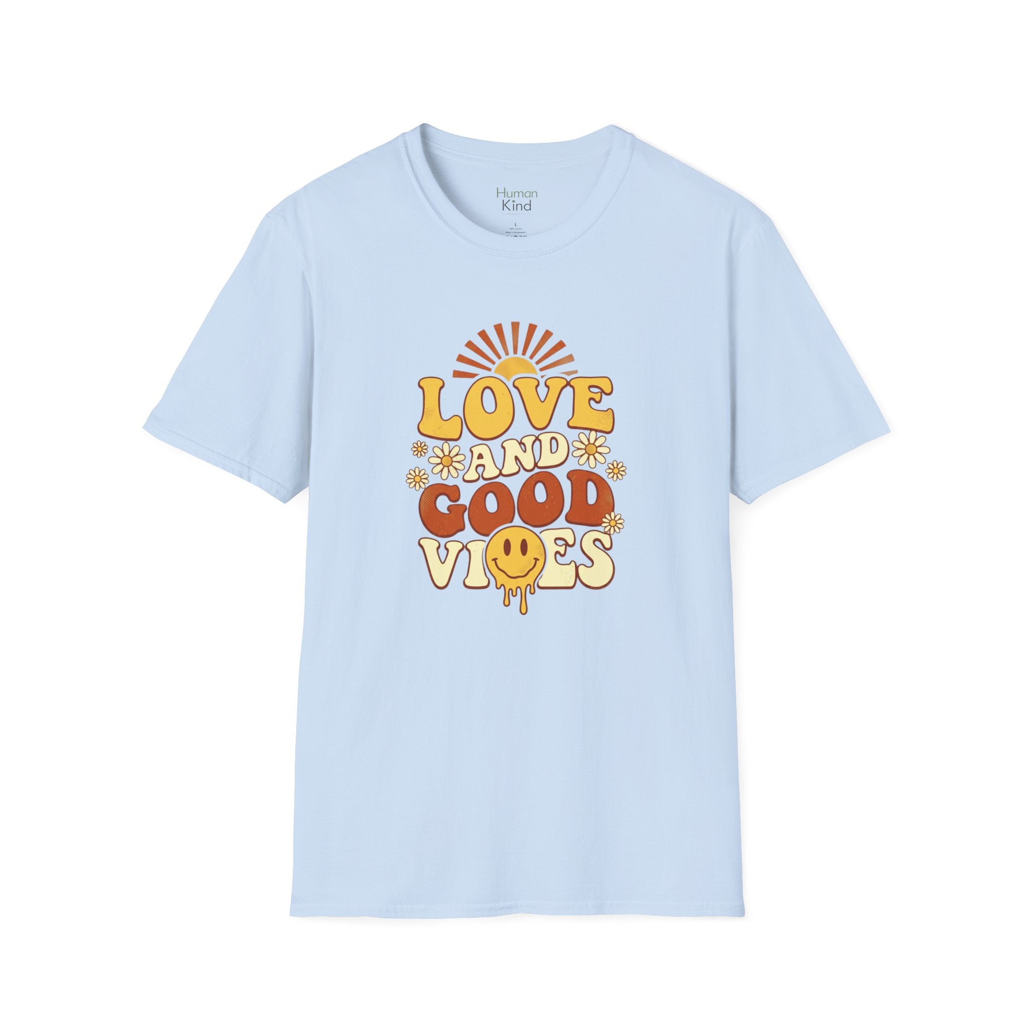 Love and Good Vibes Retro T-Shirt