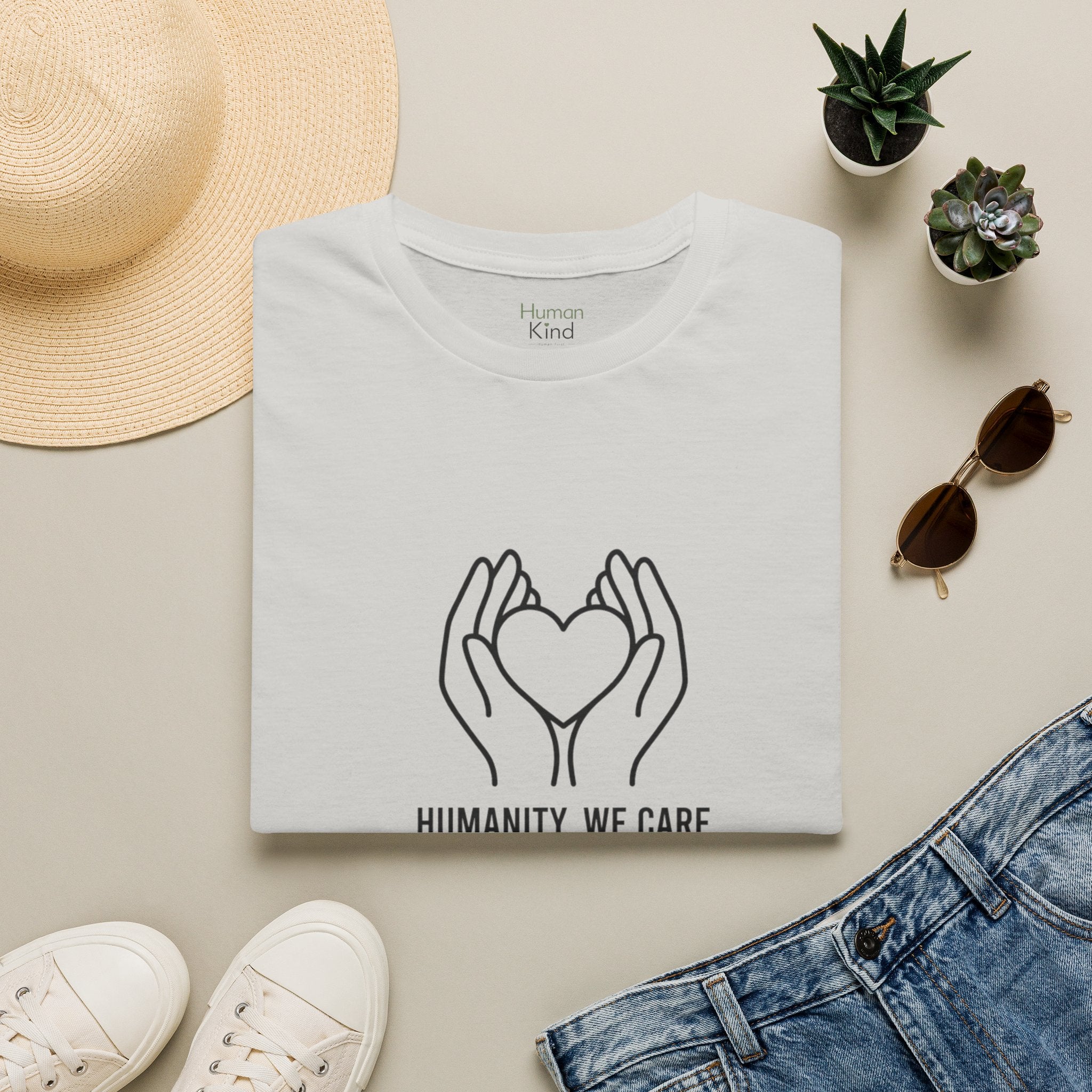 Humanity We Care - minimal T-Shirt