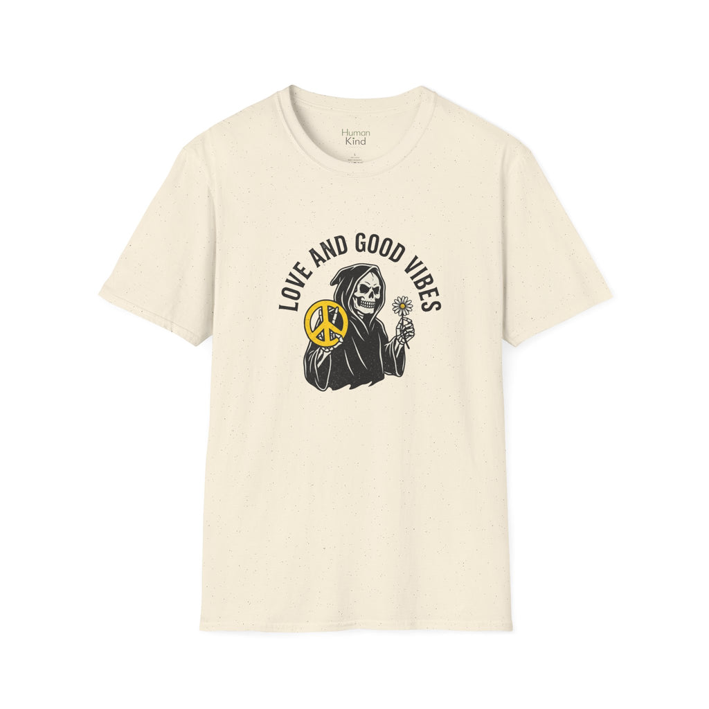 Love and Good Vibes Skull T-Shirt