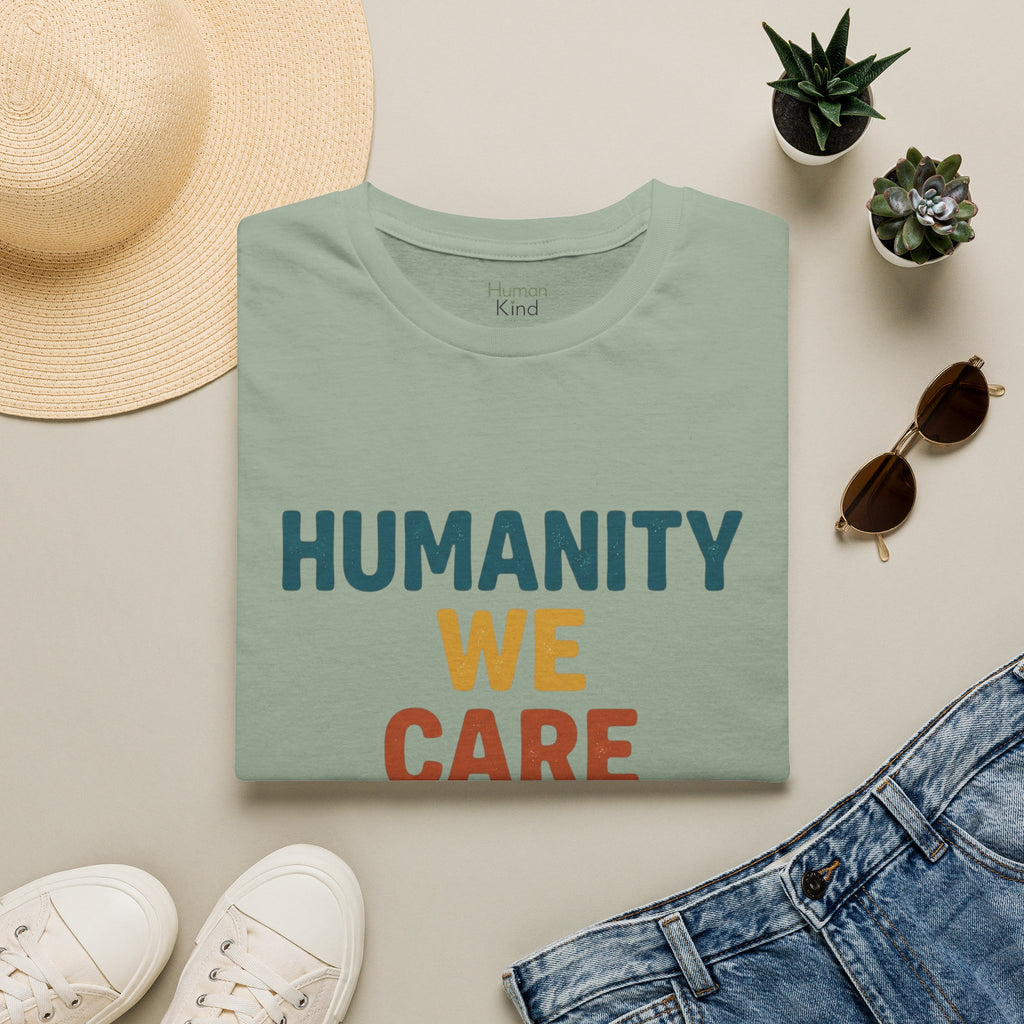 Humanity We Care - Text T-Shirt
