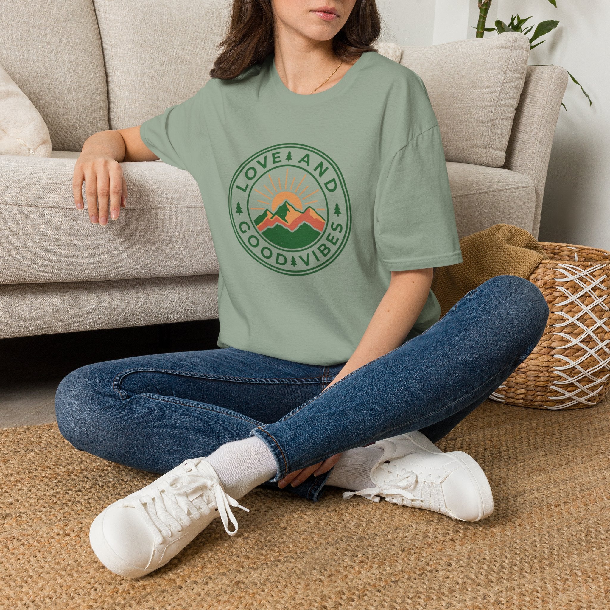Love and Good Vibes Crest T-Shirt