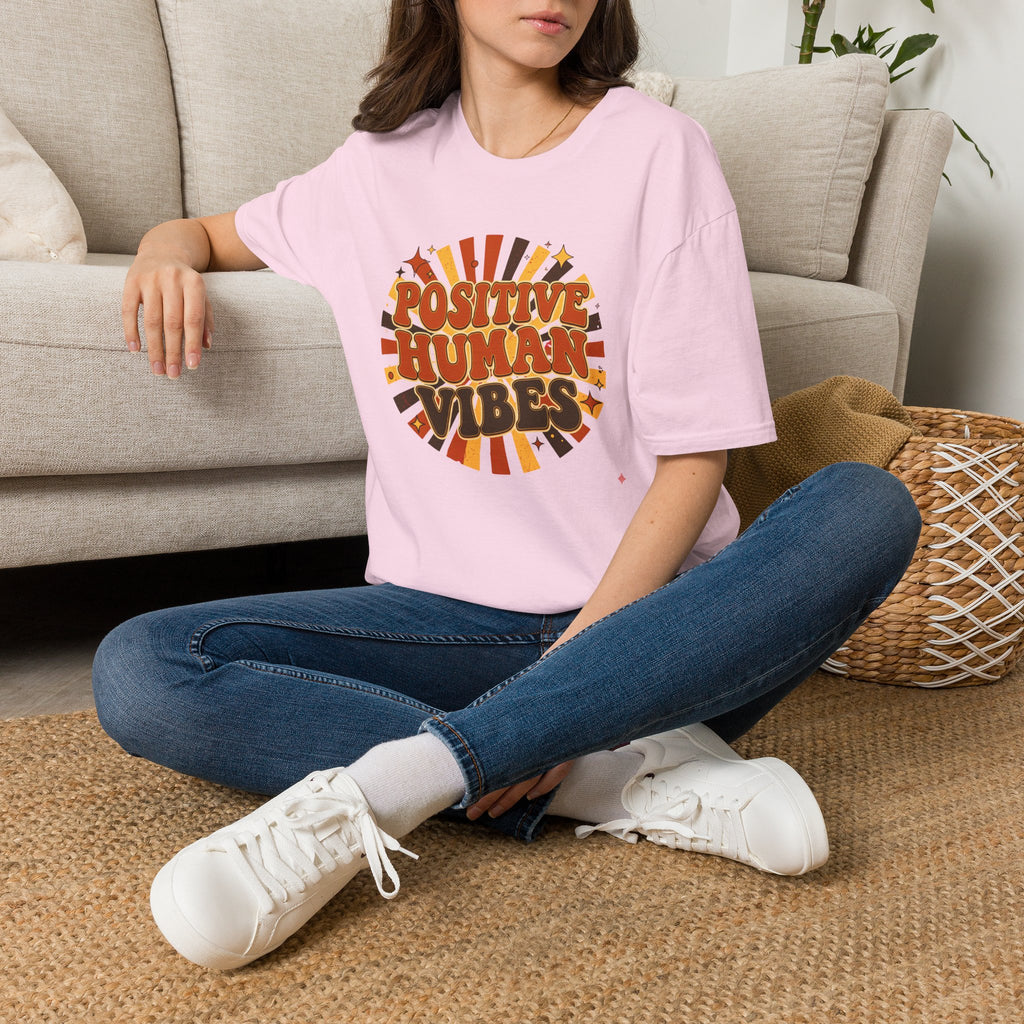 Positive Human Vibes Retro T-Shirt