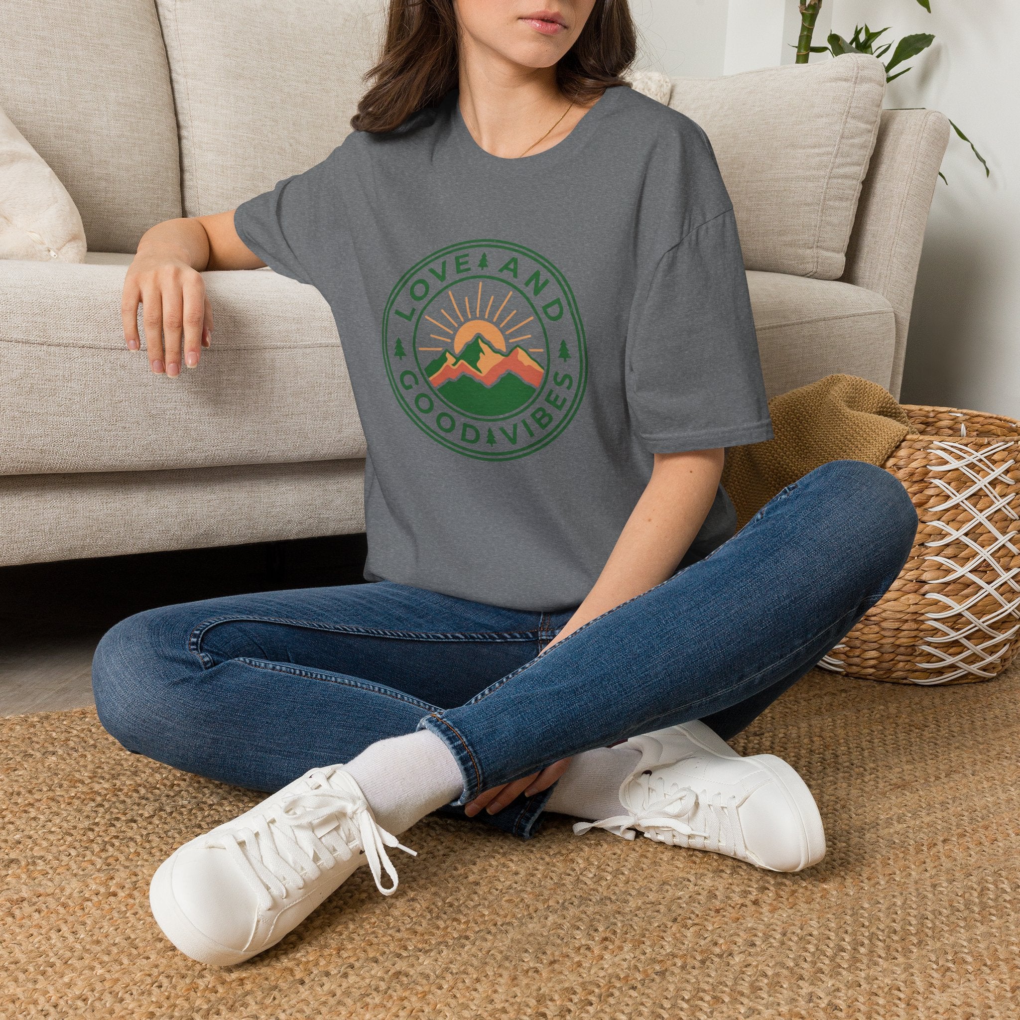 Love and Good Vibes Crest T-Shirt