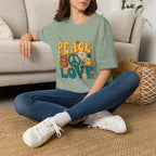 Peace & Love Retro T-Shirt