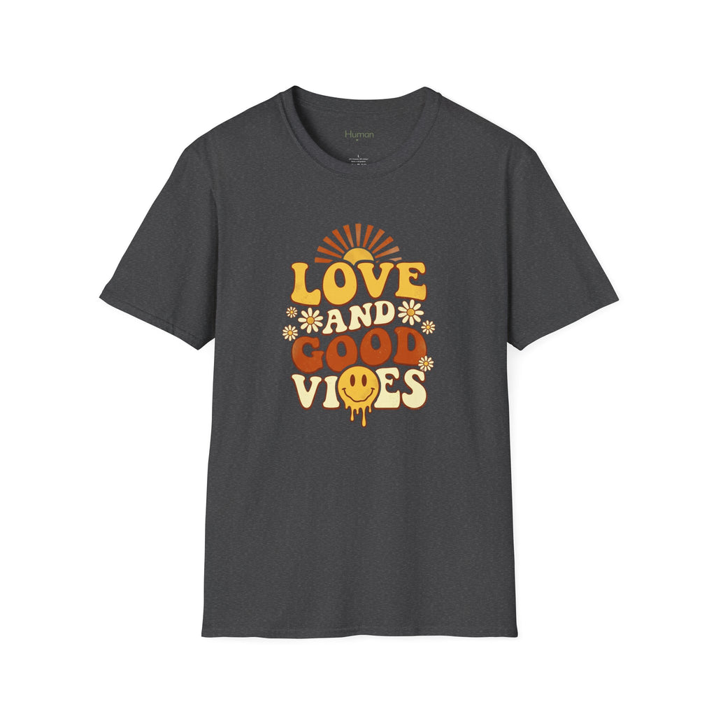 Love and Good Vibes Retro T-Shirt