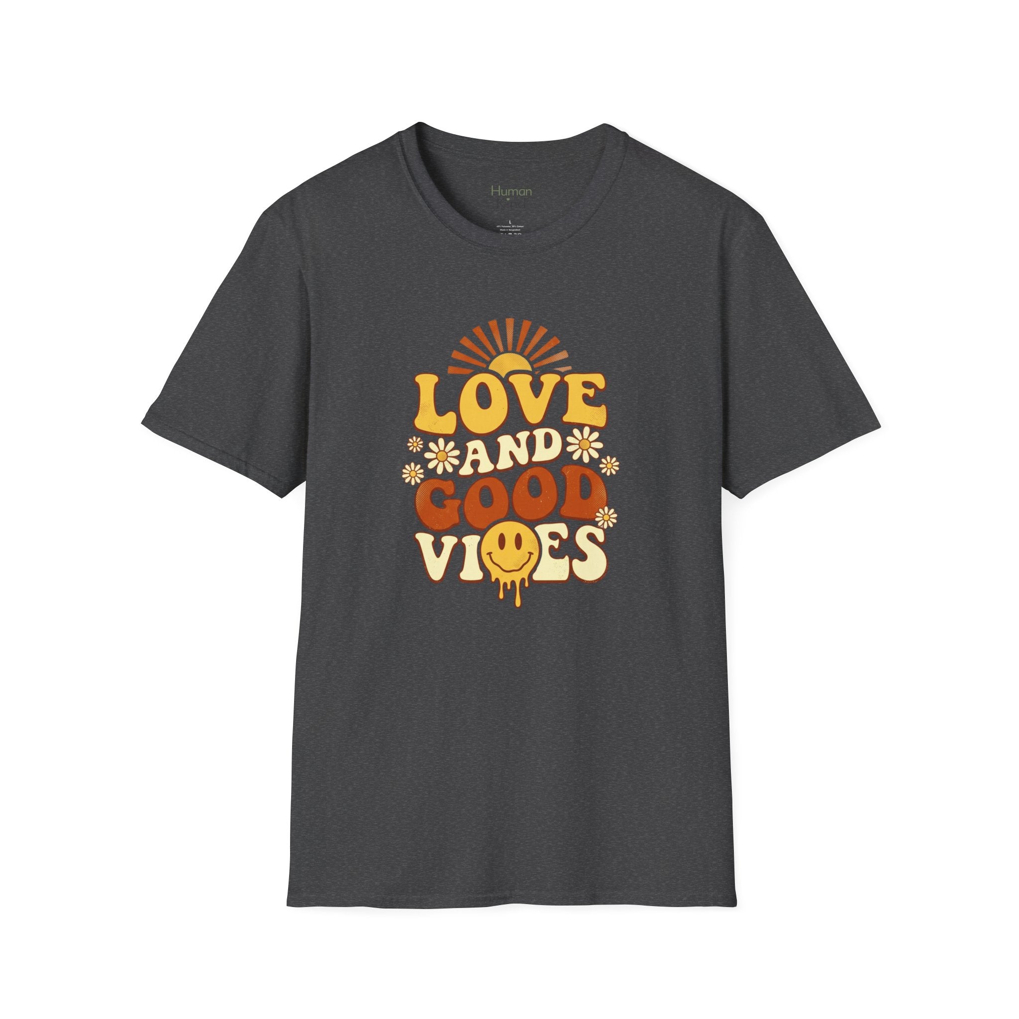 Love and Good Vibes Retro T-Shirt