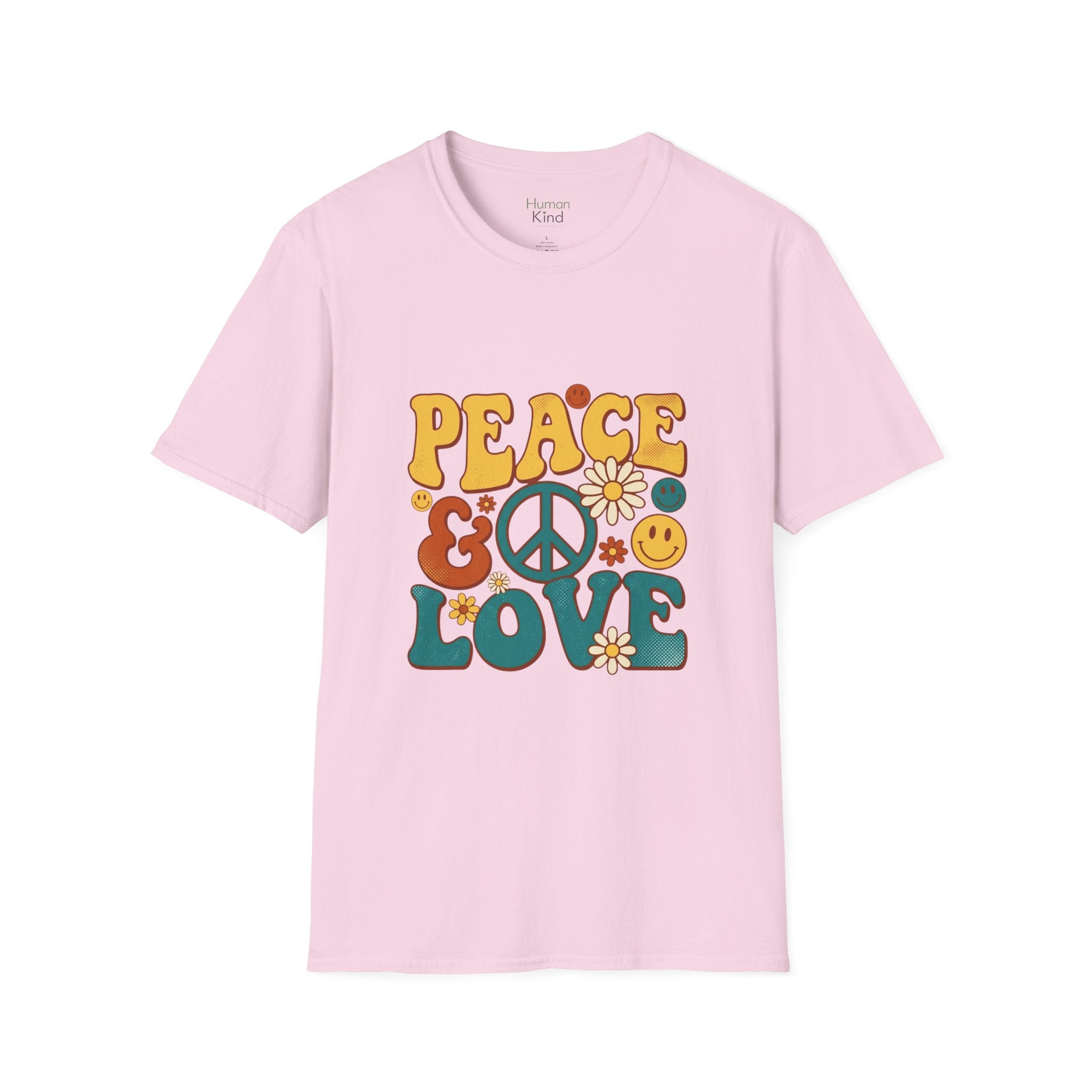 Peace & Love Retro T-Shirt