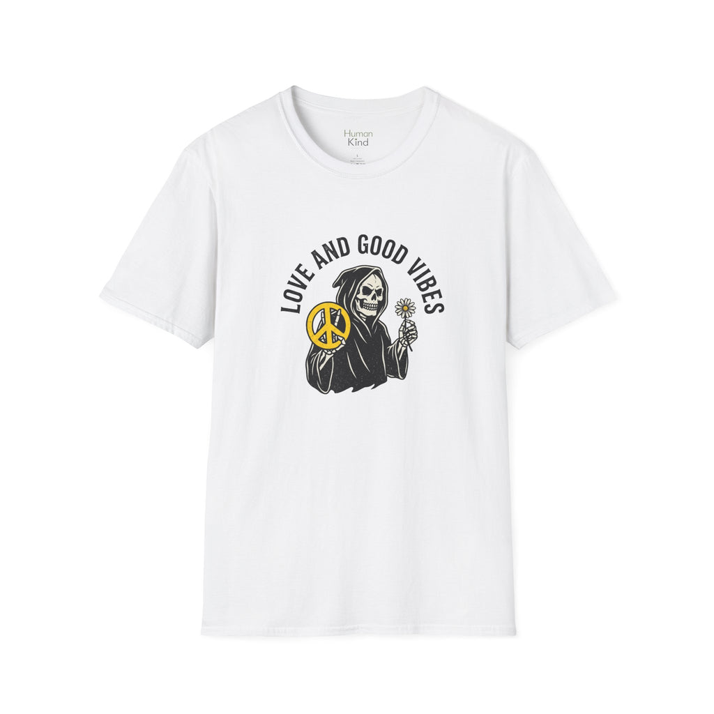 Love and Good Vibes Skull T-Shirt