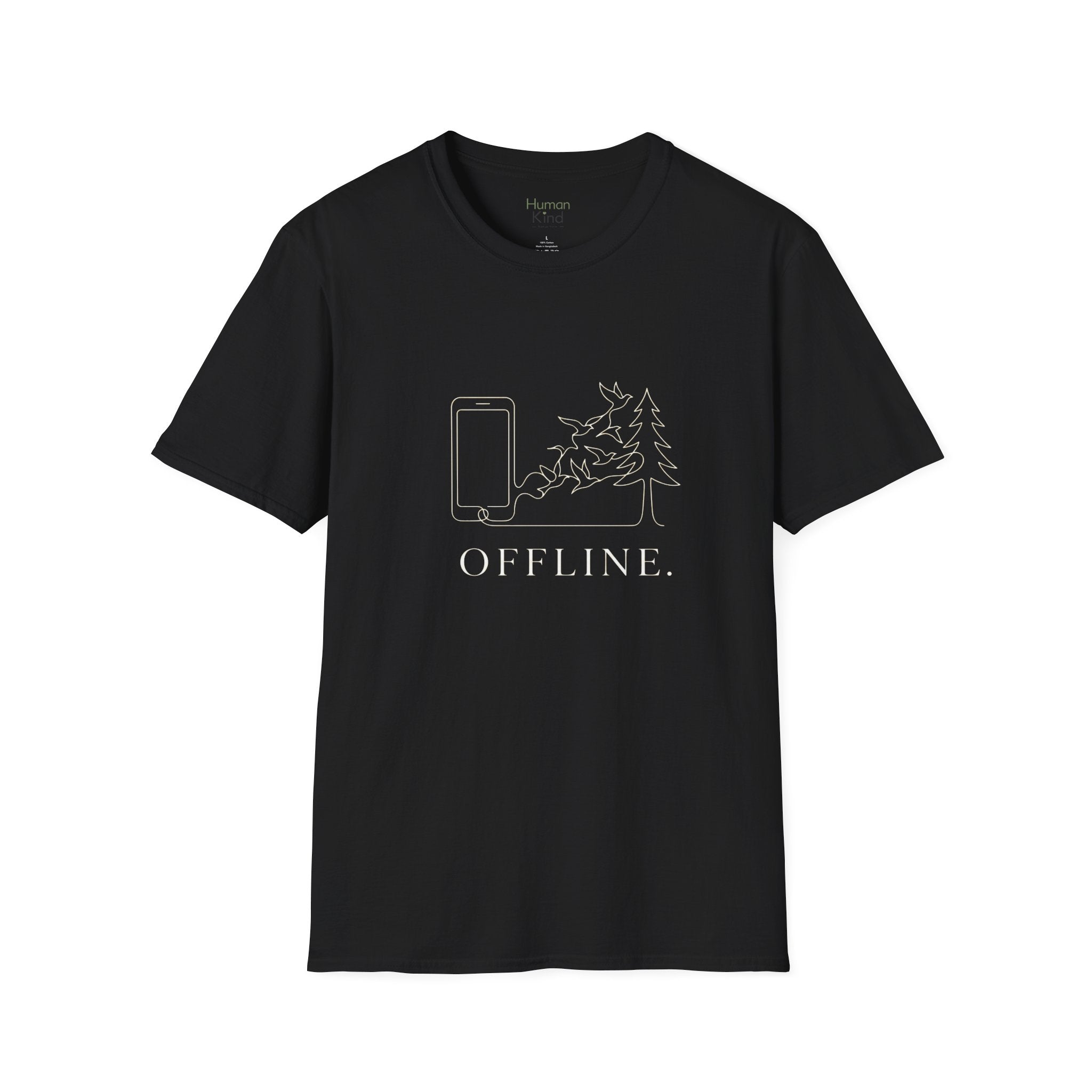 Offline Phones Trees Minimal T-Shirt
