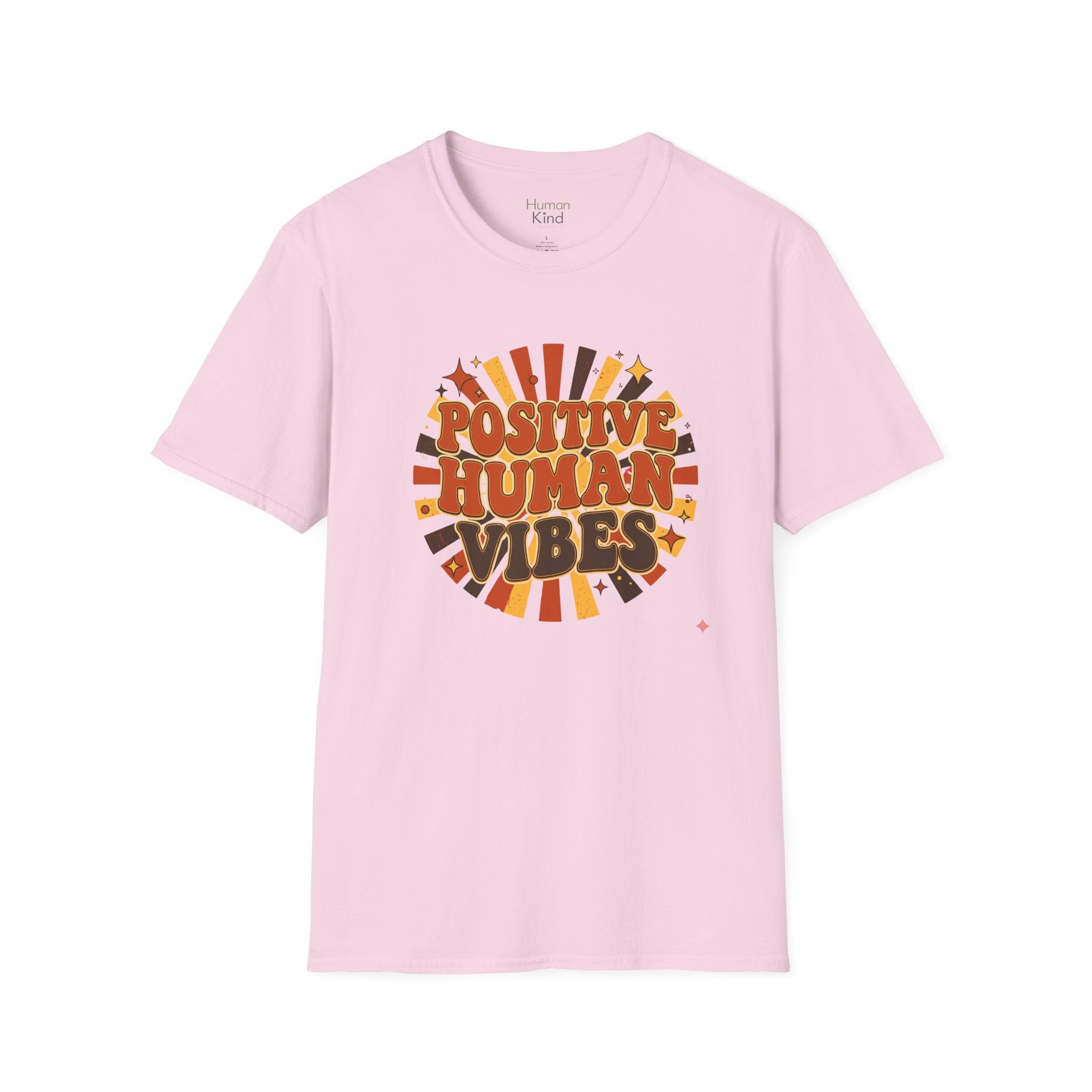 Positive Human Vibes Retro T-Shirt