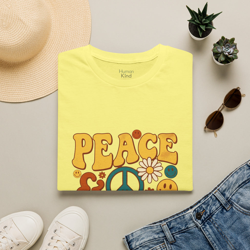 Peace & Love Retro T-Shirt