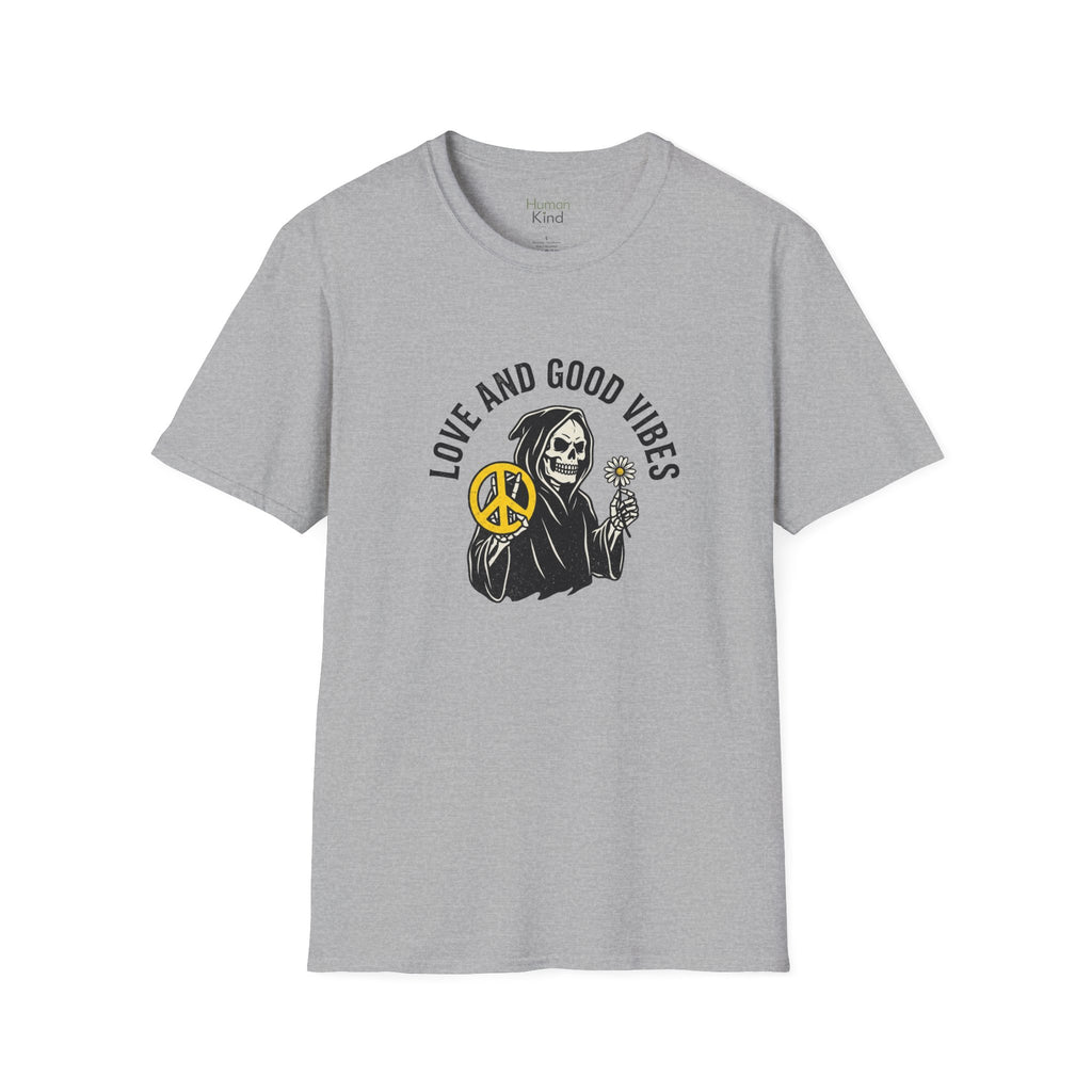 Love and Good Vibes Skull T-Shirt