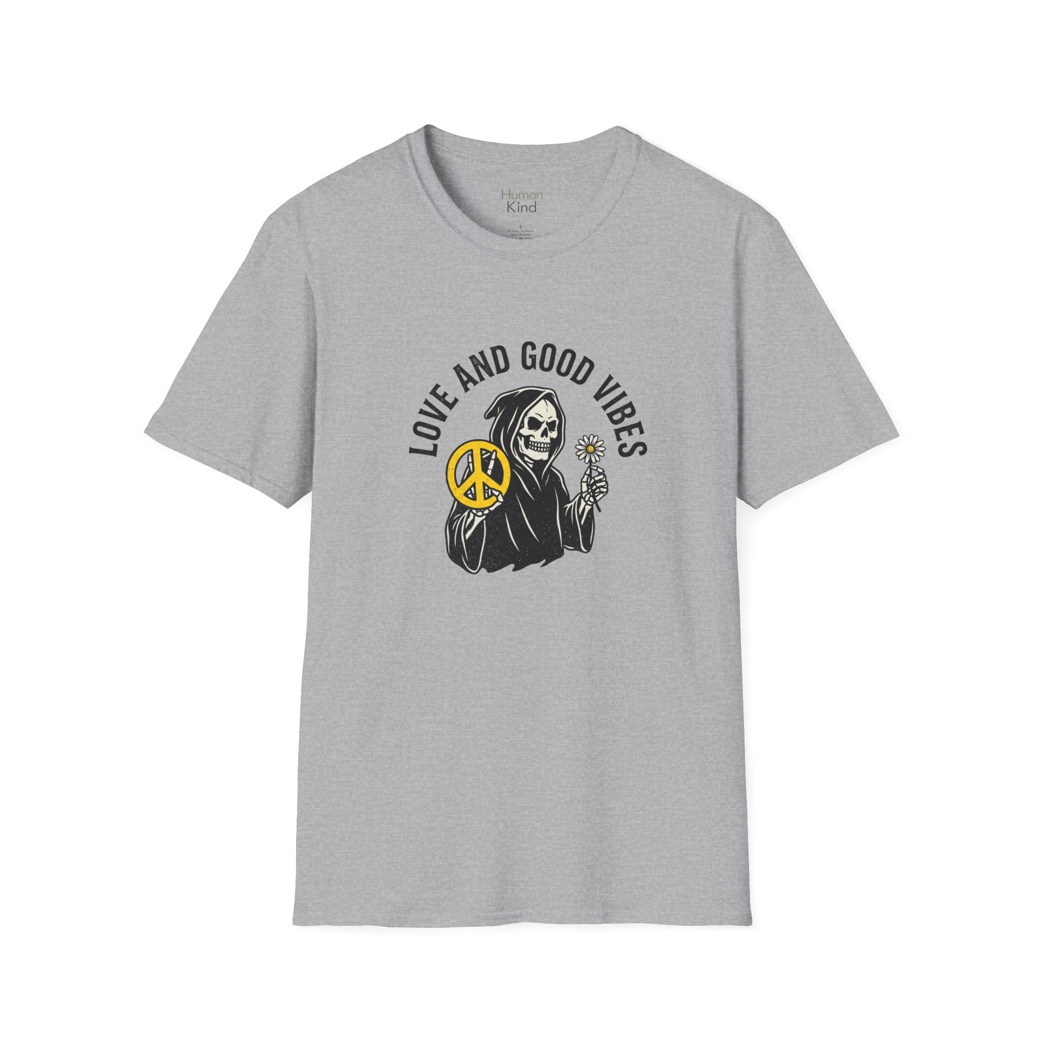 Love and Good Vibes Skull T-Shirt