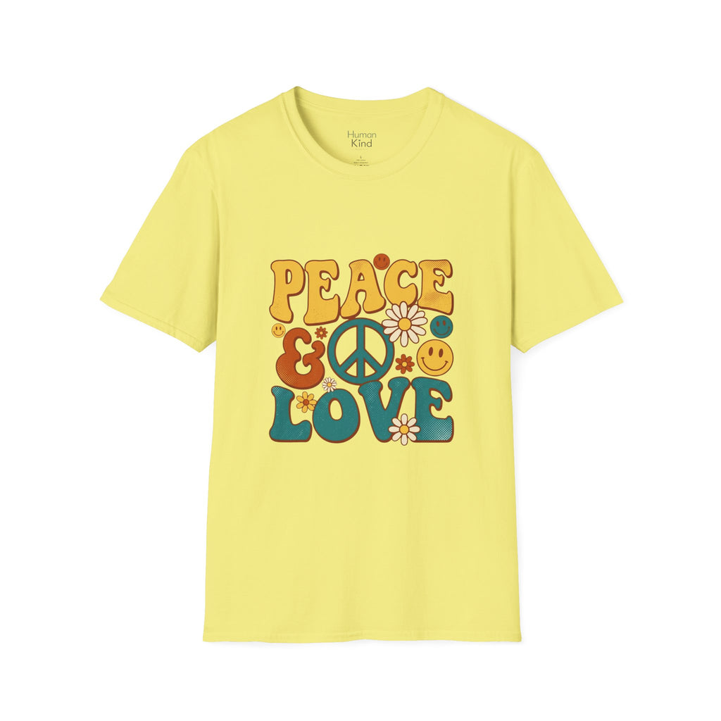 Peace & Love Retro T-Shirt