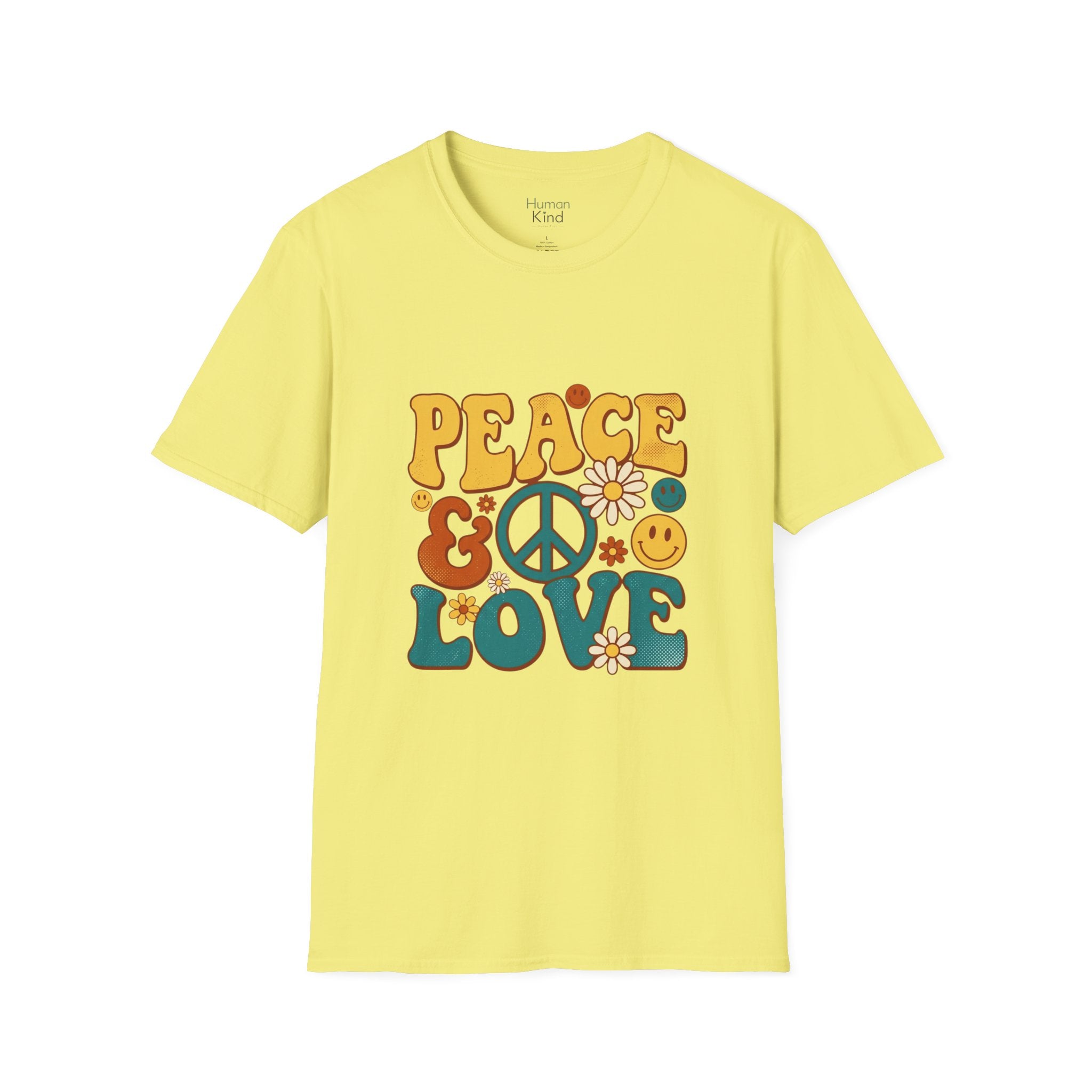 Peace & Love Retro T-Shirt