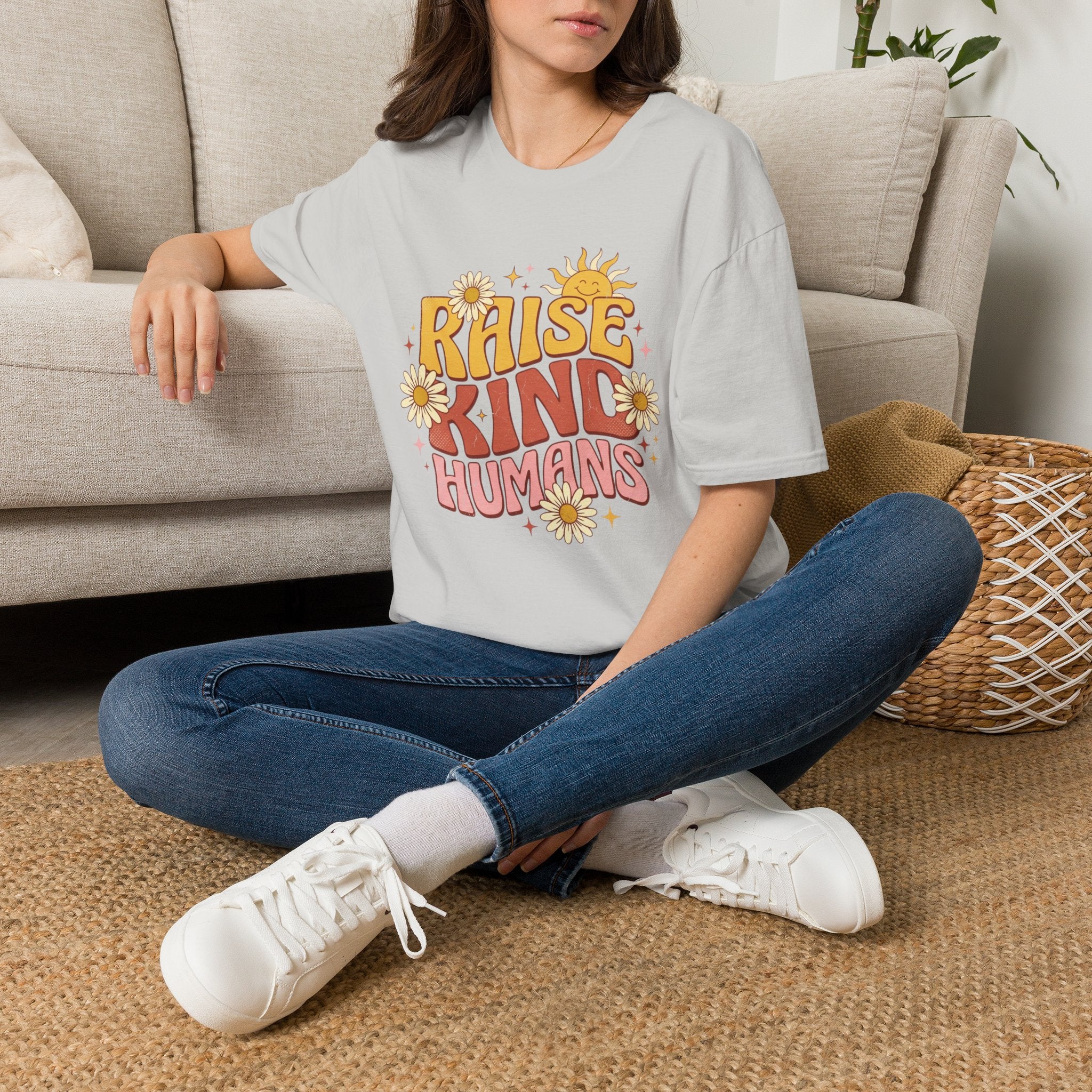 Raise Kind Humans Retro T-Shirt
