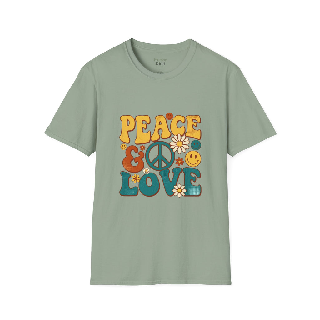Peace & Love Retro T-Shirt